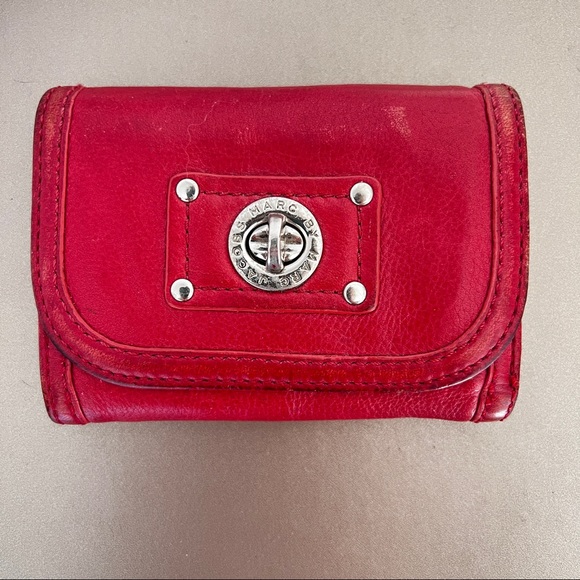 Marc by Marc Jacobs Red Leather Wallet - Picture 1 of 6